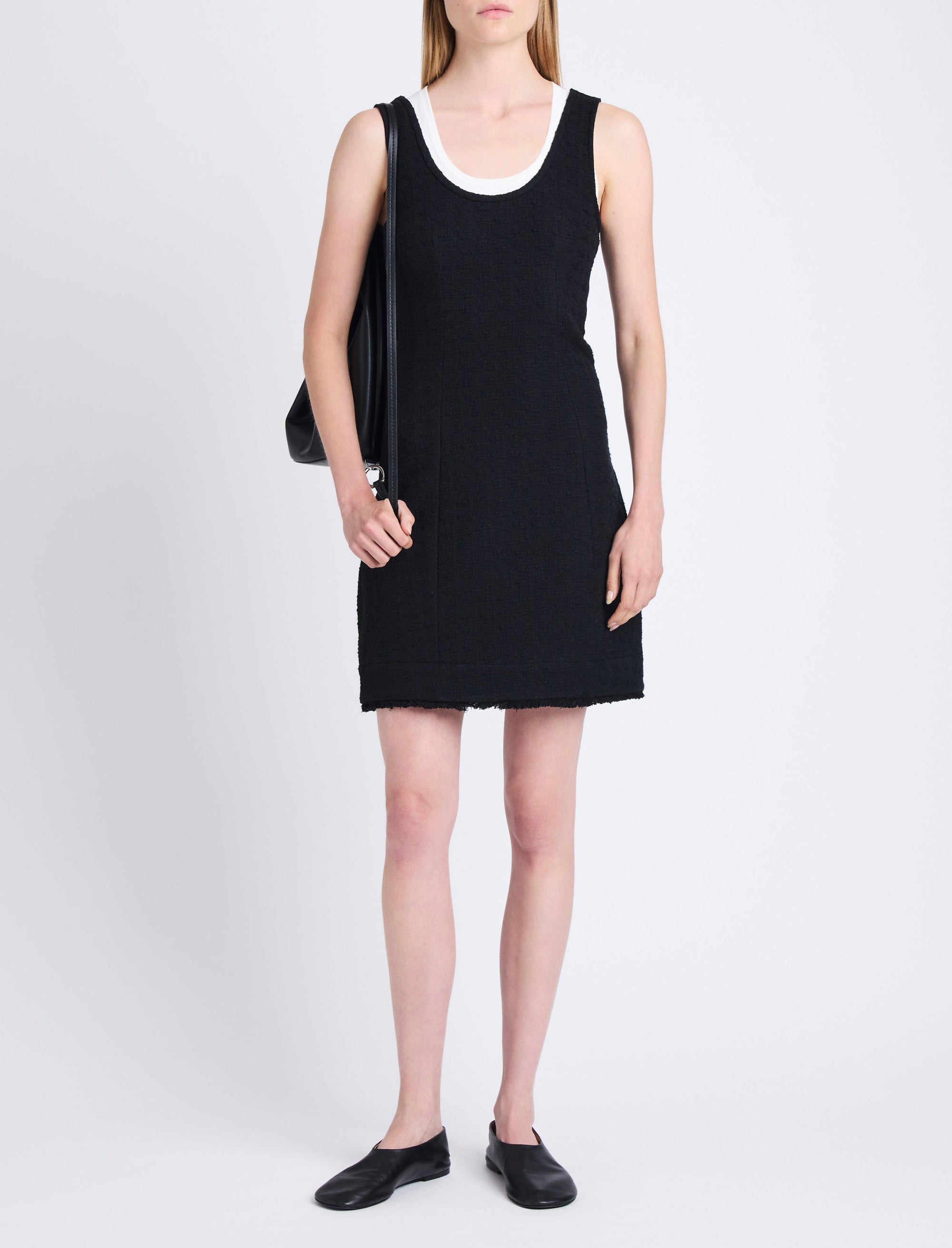 Robe Luna effet tweed - Black