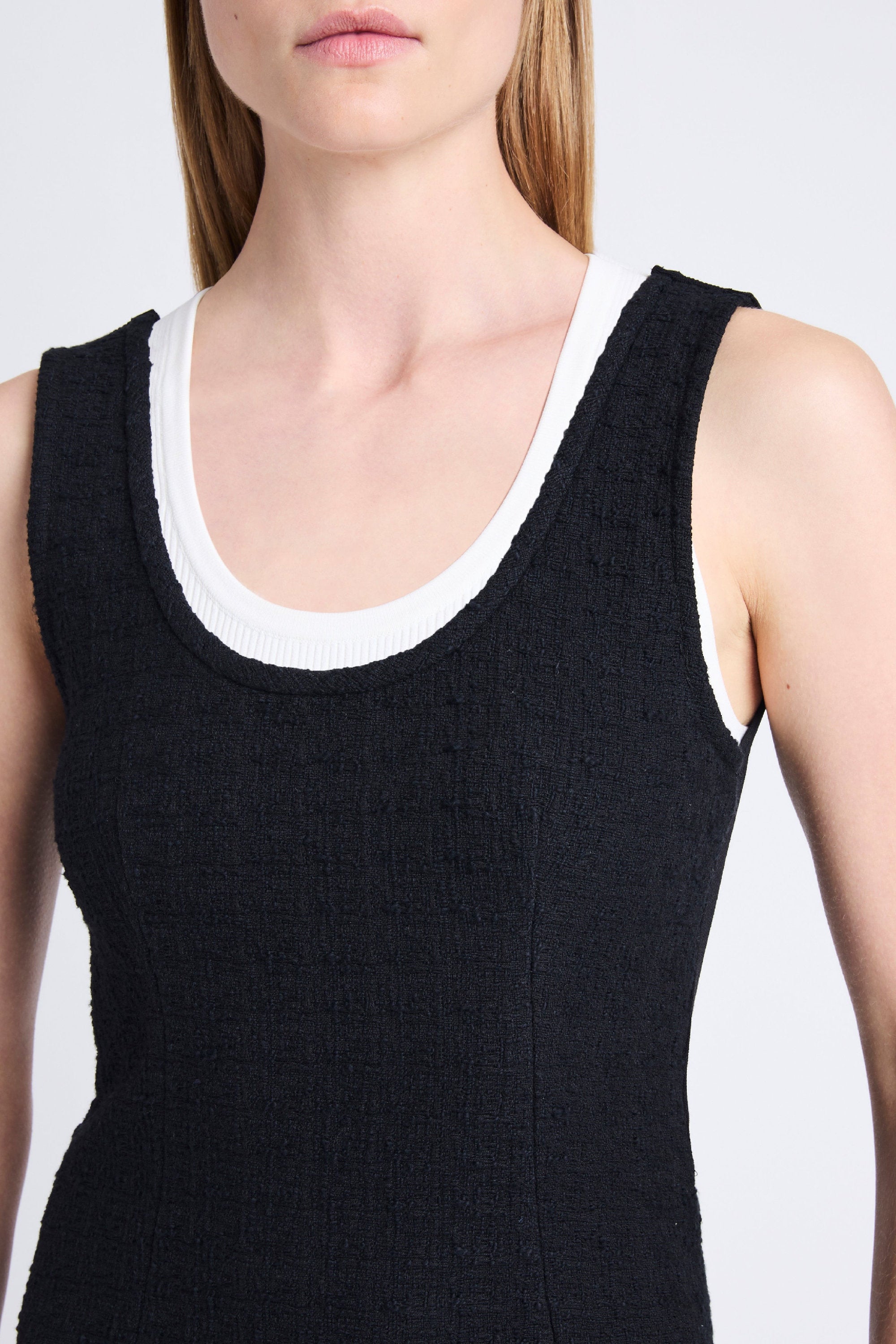 Robe Luna effet tweed - Black