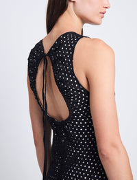 Robe Juno avec broderie anglaise - Black & Off White