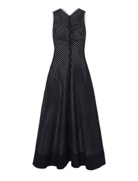 Robe Juno avec broderie anglaise - Black & Off White