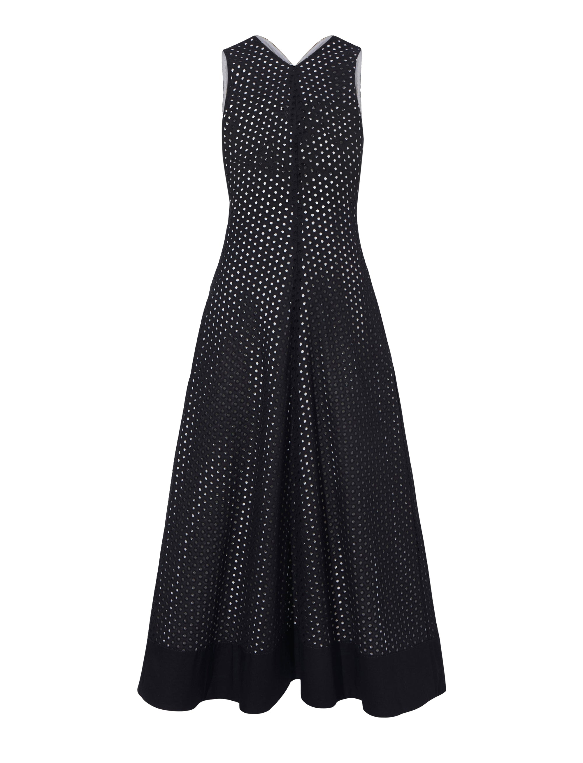 Robe Juno avec broderie anglaise - Black & Off White