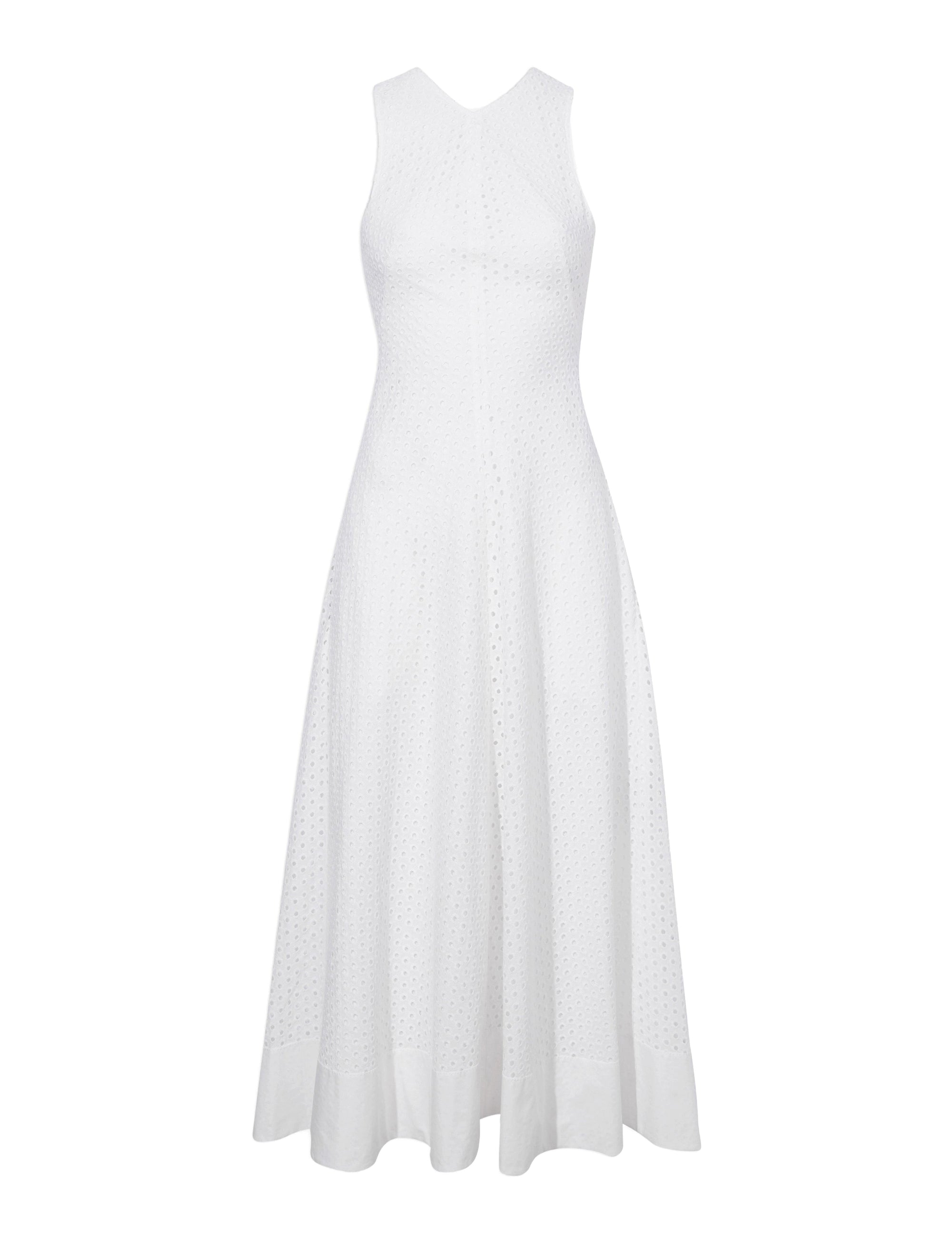 Robe Juno avec broderie anglaise - Off White