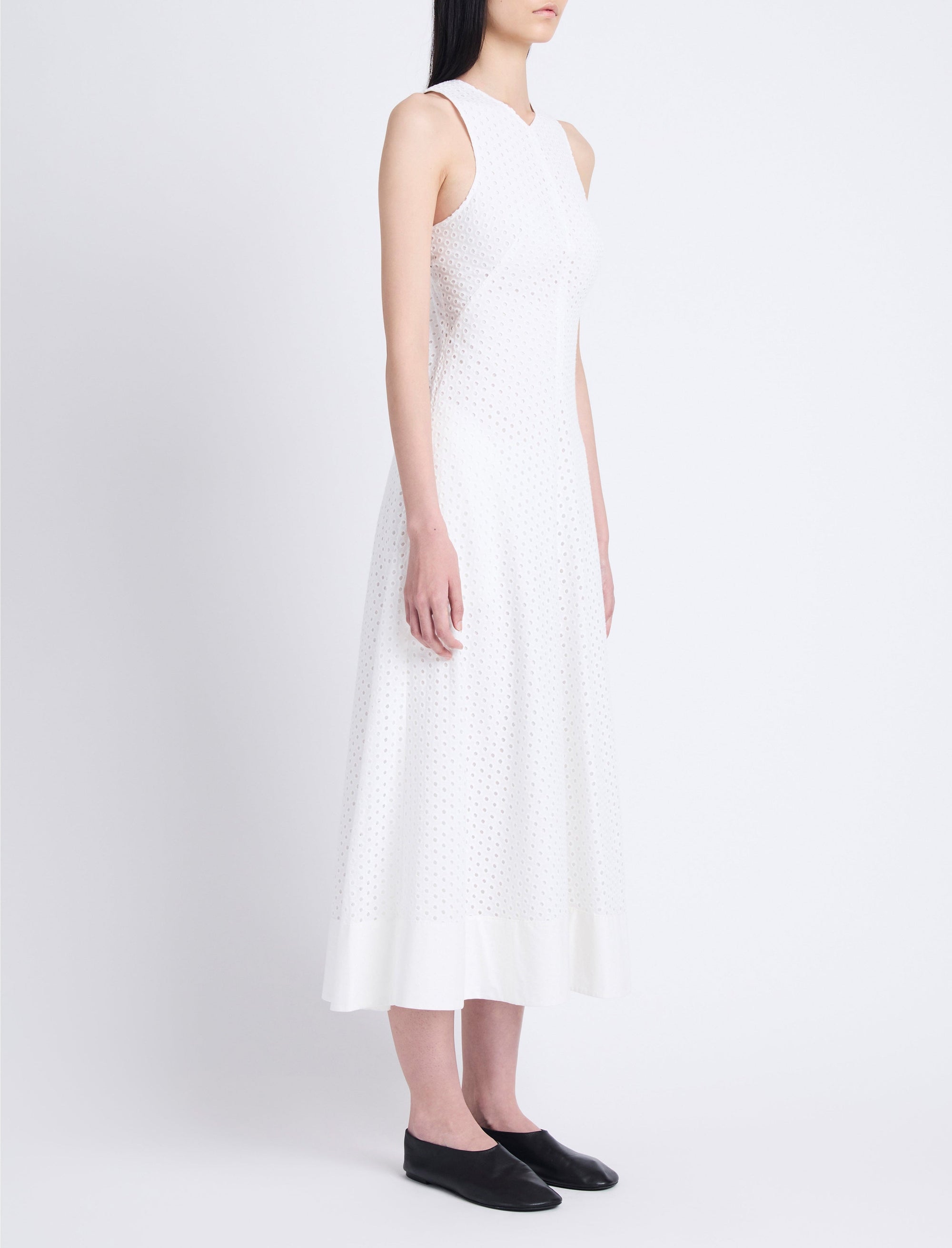 Robe Juno avec broderie anglaise - Off White