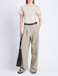 Chemise Tessa effet cuir - Cement