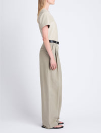Chemise Tessa effet cuir - Cement