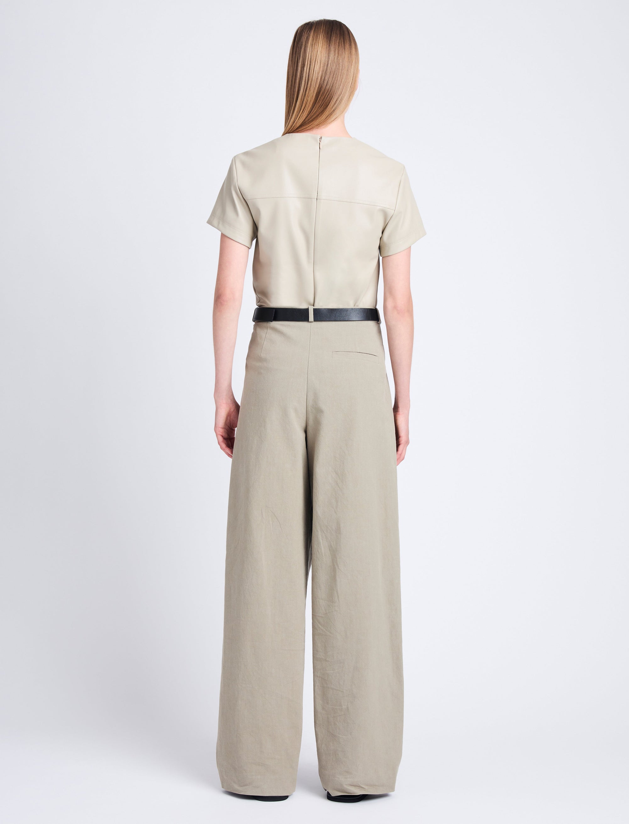 Chemise Tessa effet cuir - Cement