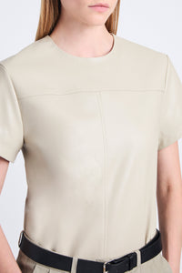 Chemise Tessa effet cuir - Cement