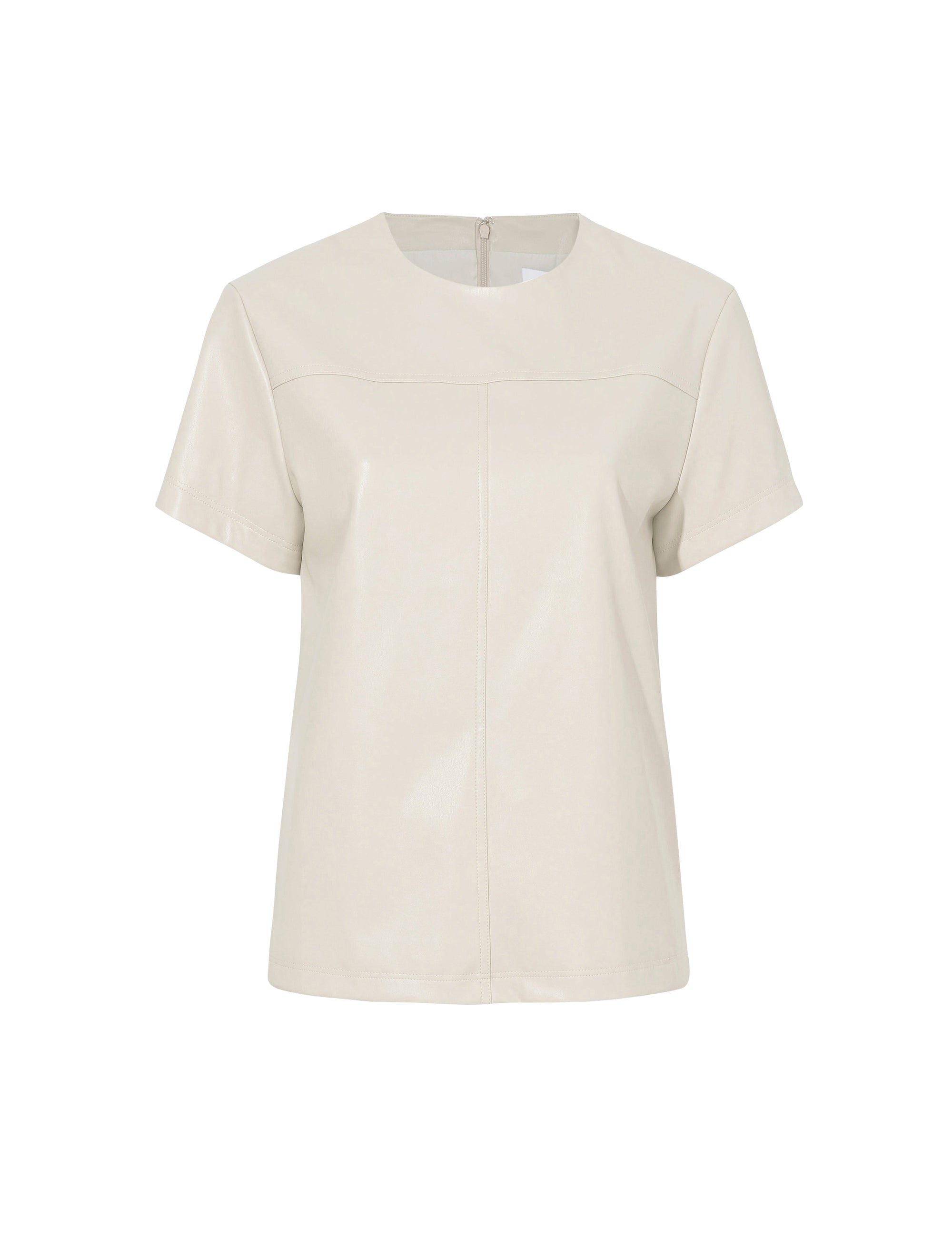Chemise Tessa effet cuir - Cement