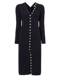 Cardigan long Cameron boutonné - Black