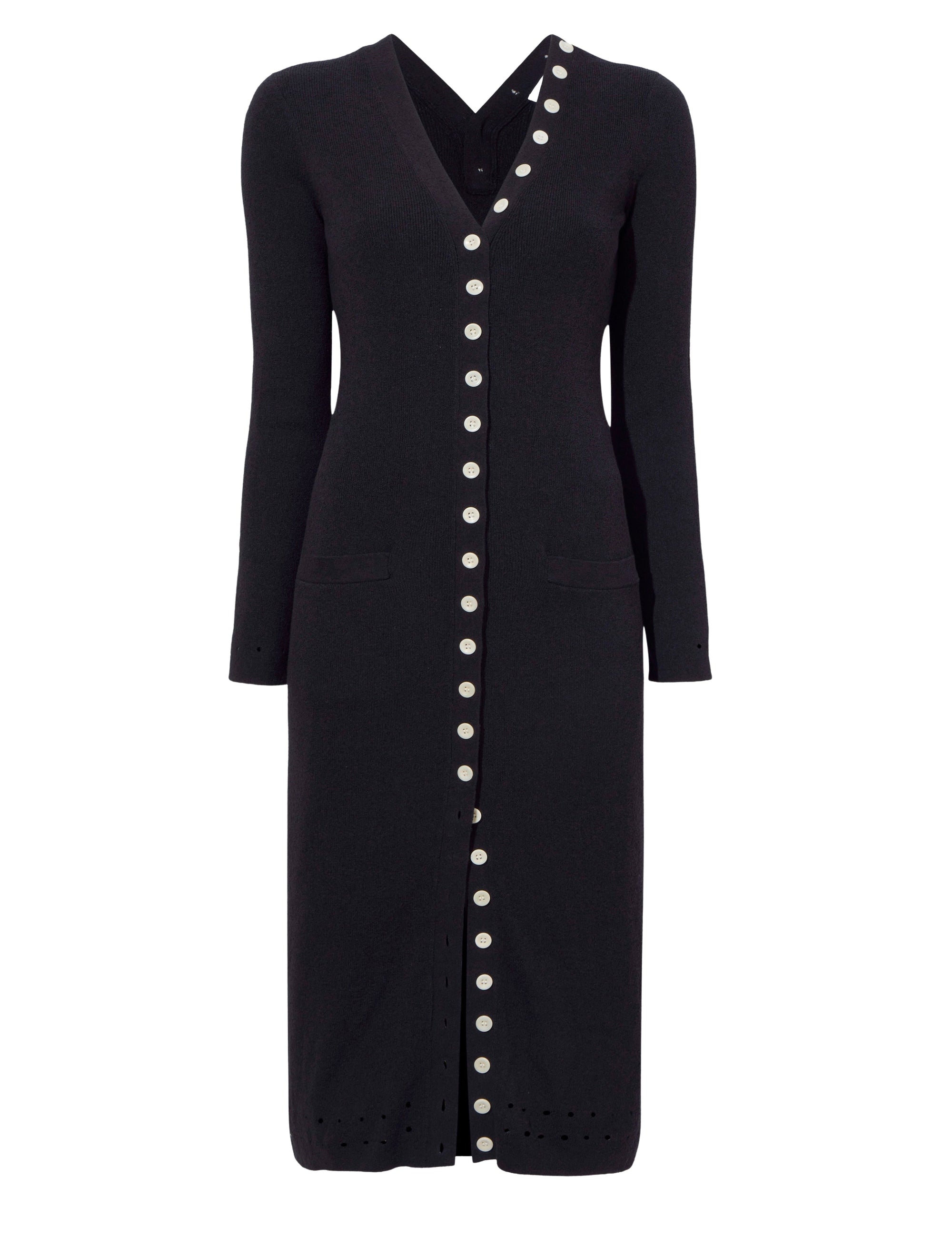 Cardigan long Cameron boutonné - Black
