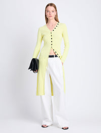 Cardigan long Cameron boutonné - Citrine