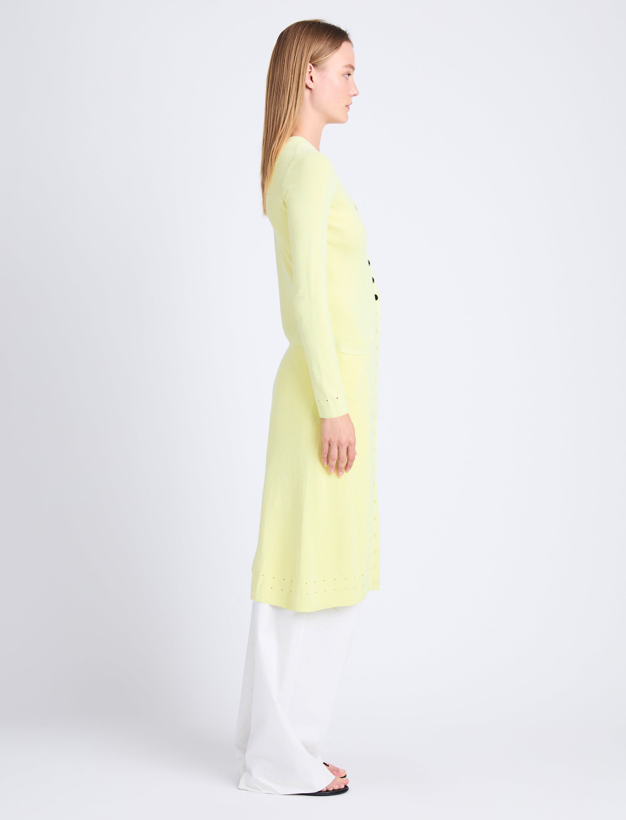 Cardigan long Cameron boutonné - Citrine
