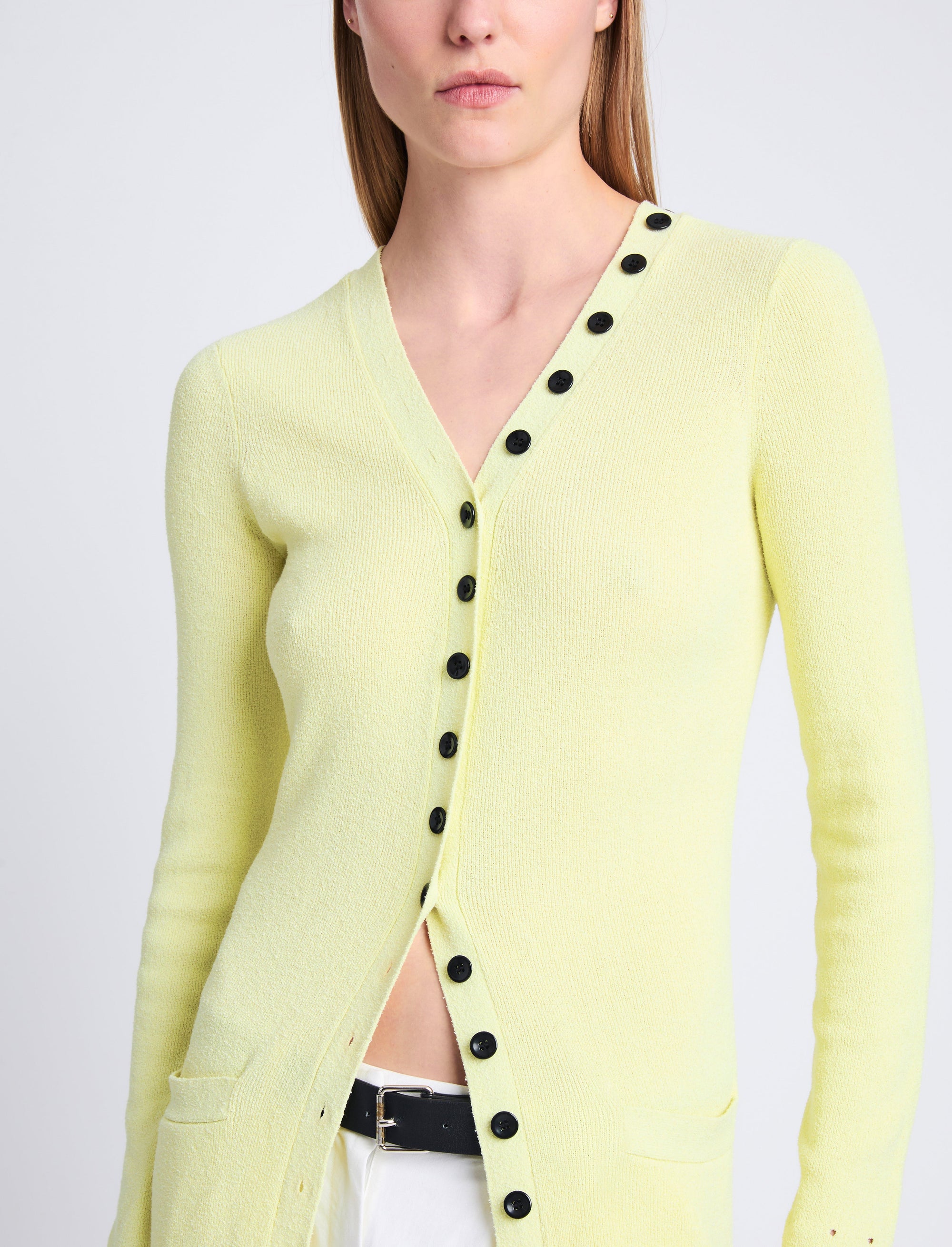 Cardigan long Cameron boutonné - Citrine
