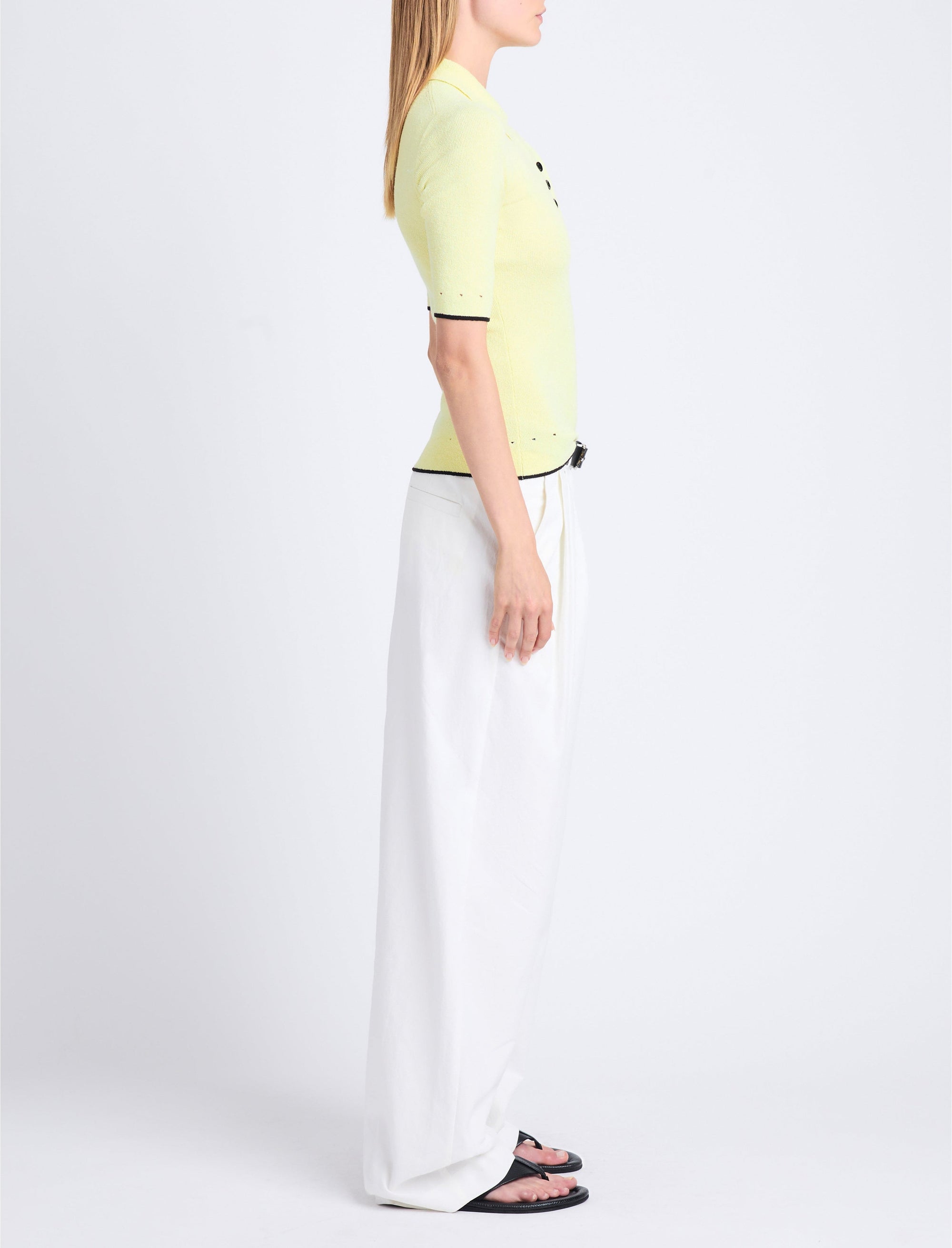 Polo Spencer détails contrastés - Citrine