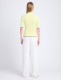 Polo Spencer détails contrastés - Citrine