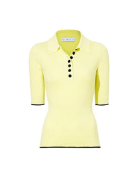 Polo Spencer détails contrastés - Citrine