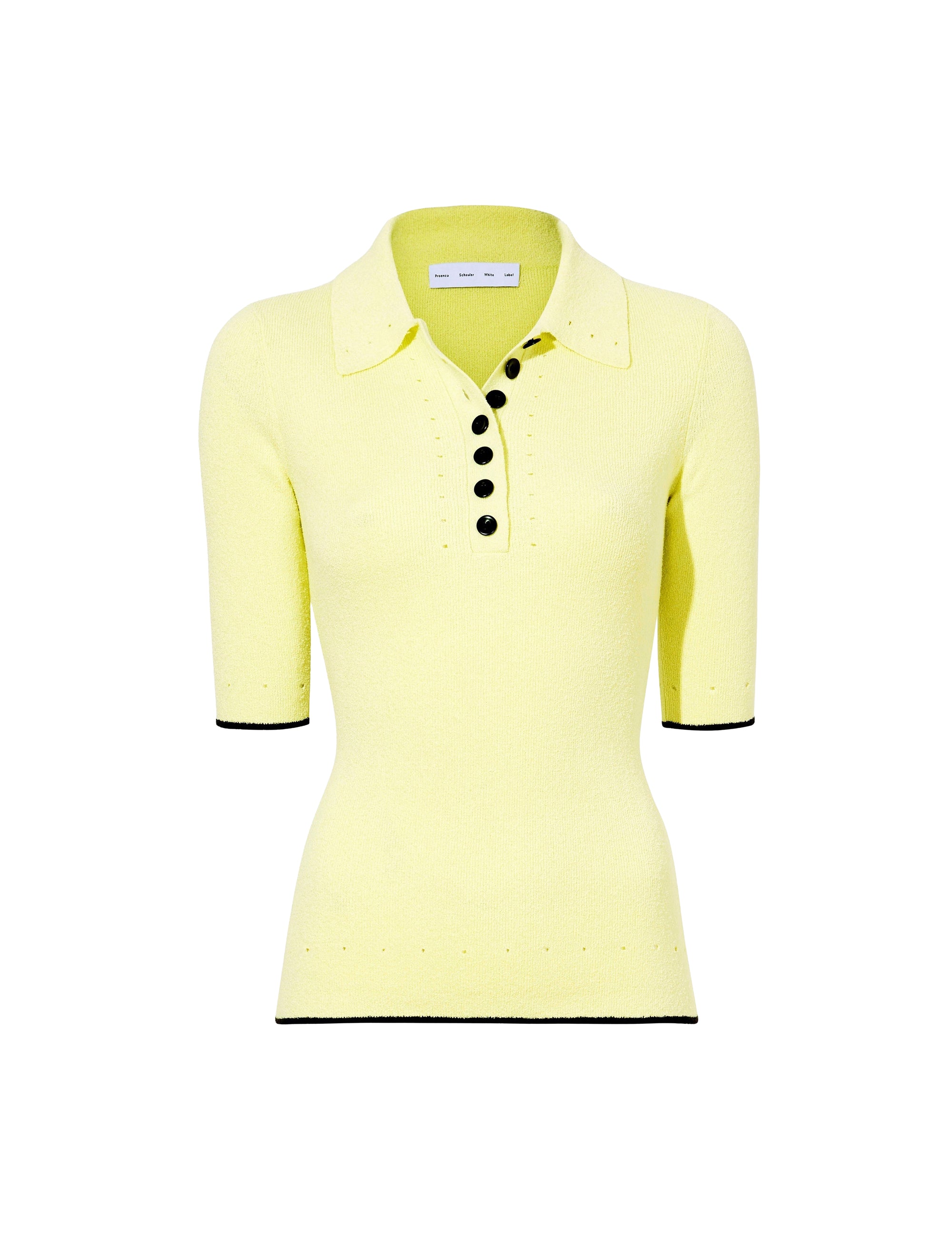 Polo Spencer détails contrastés - Citrine