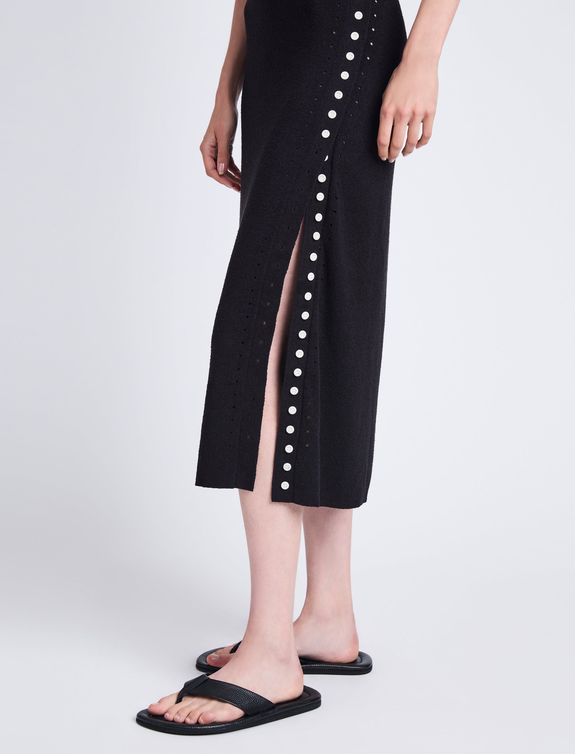 Robe midi Astrid fendue - Black