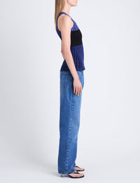 Débardeur Parker en soie - Navy Multicolor