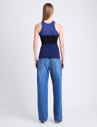 Débardeur Parker en soie - Navy Multicolor