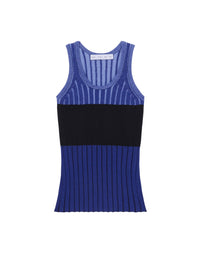 Débardeur Parker en soie - Navy Multicolor