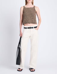 Débardeur Drew en maille - Camel & Black