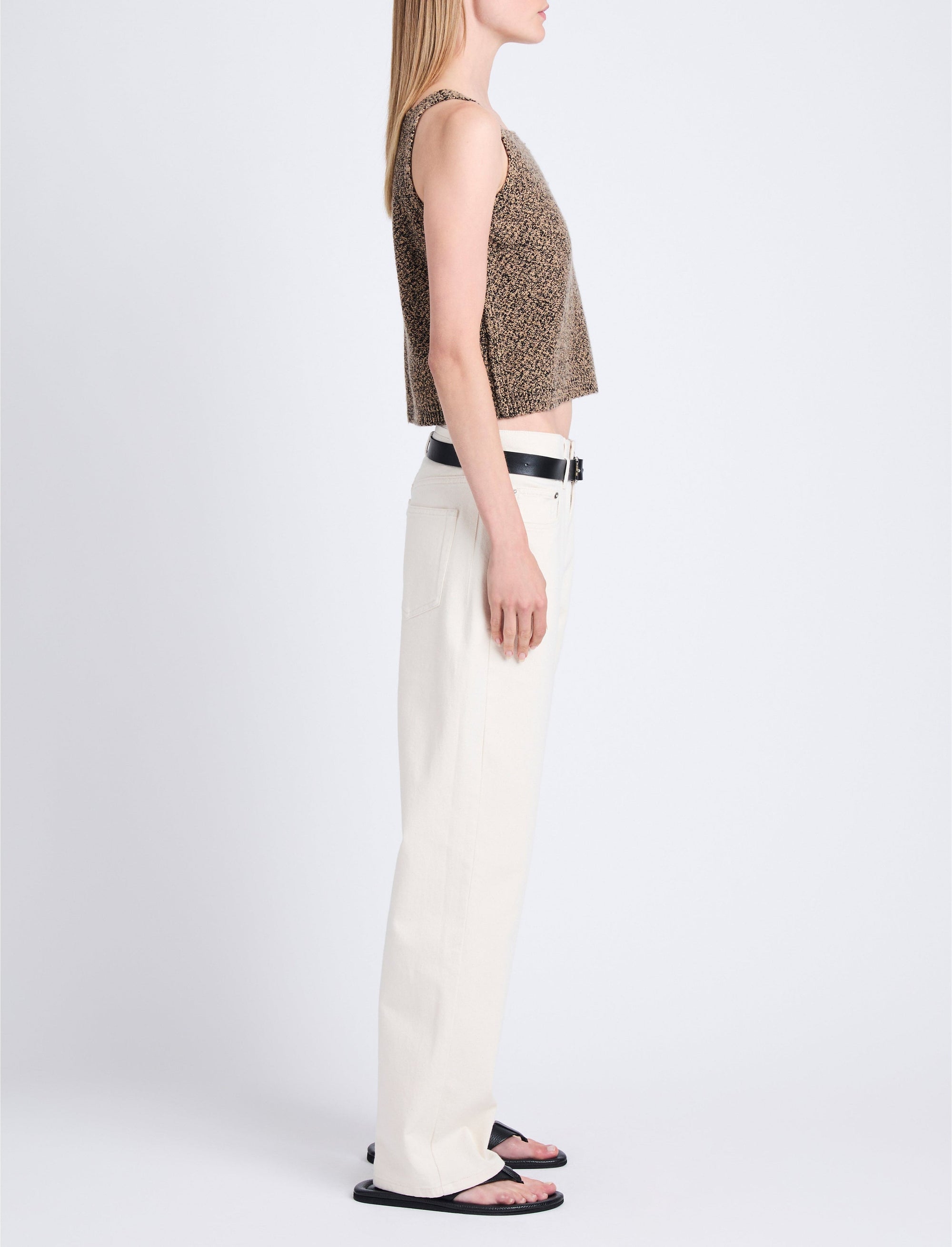 Débardeur Drew en maille - Camel & Black