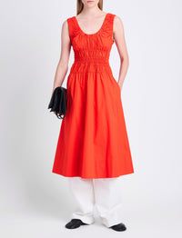 Robe Penny à fronces en popeline - Poppy