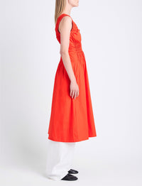 Robe Penny à fronces en popeline - Poppy