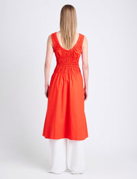 Robe Penny à fronces en popeline - Poppy