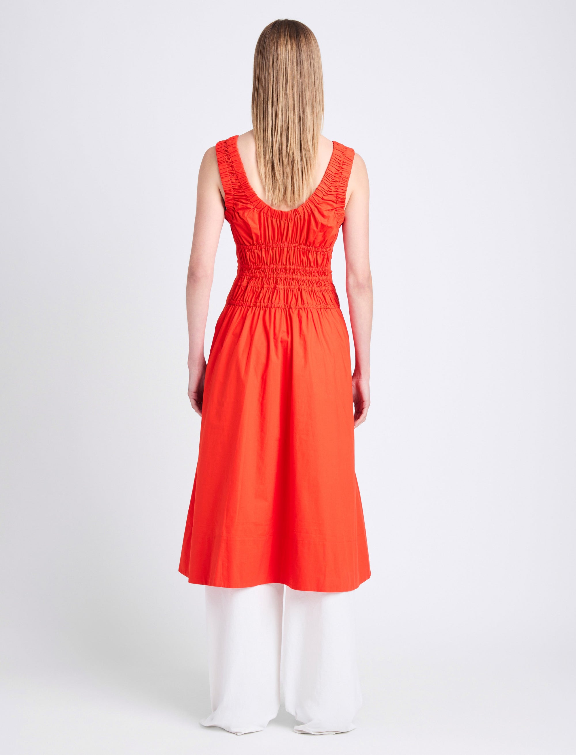 Robe Penny à fronces en popeline - Poppy