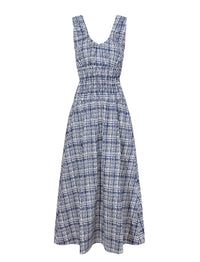 Robe imprimée à bretelles épaisses - Blue