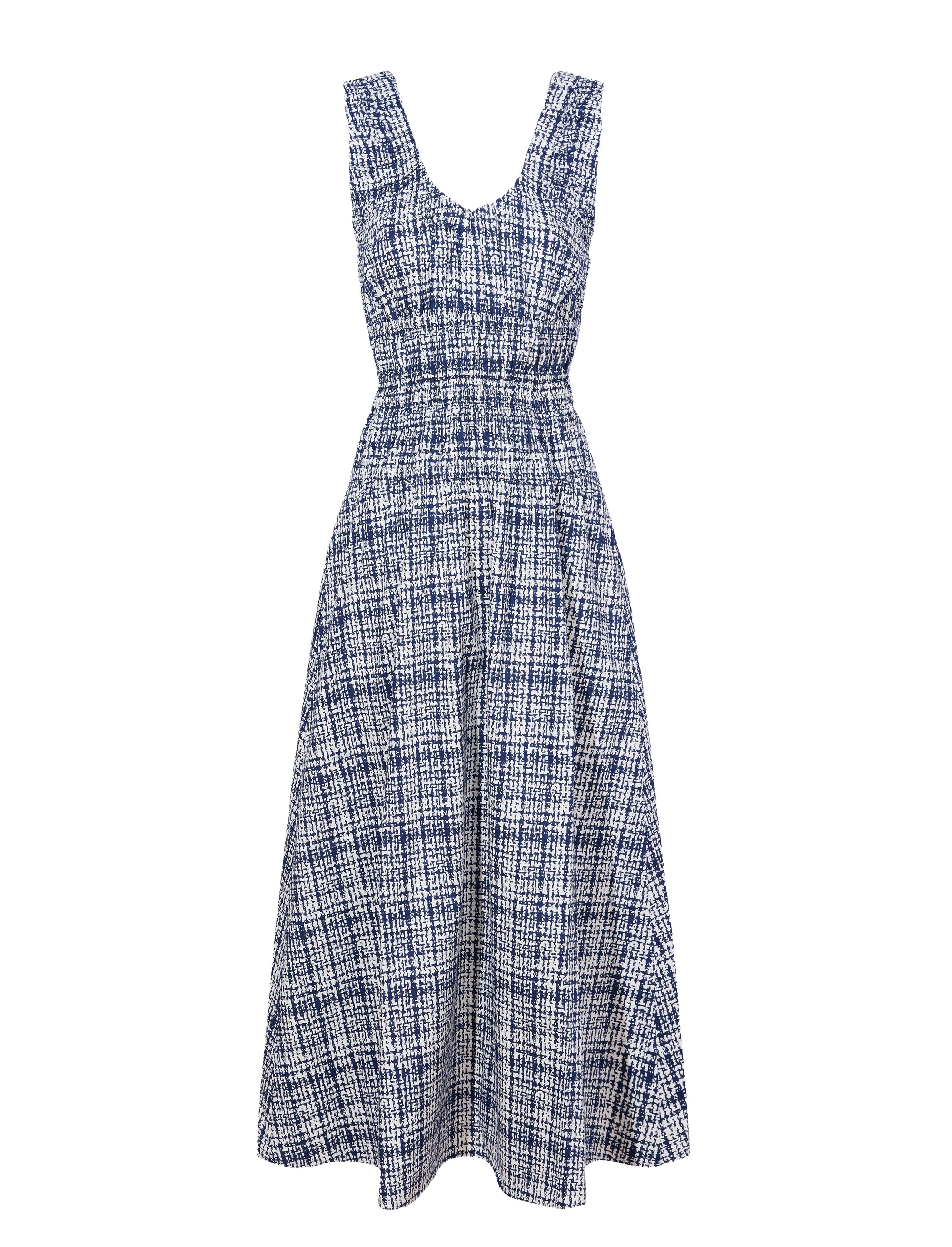 Robe imprimée à bretelles épaisses - Blue