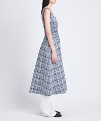 Robe imprimée à bretelles épaisses - Blue