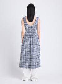 Robe imprimée à bretelles épaisses - Blue