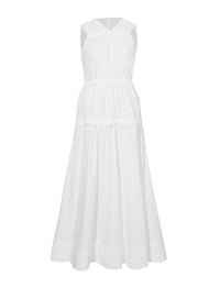 Libby Gathered Dress - Off White