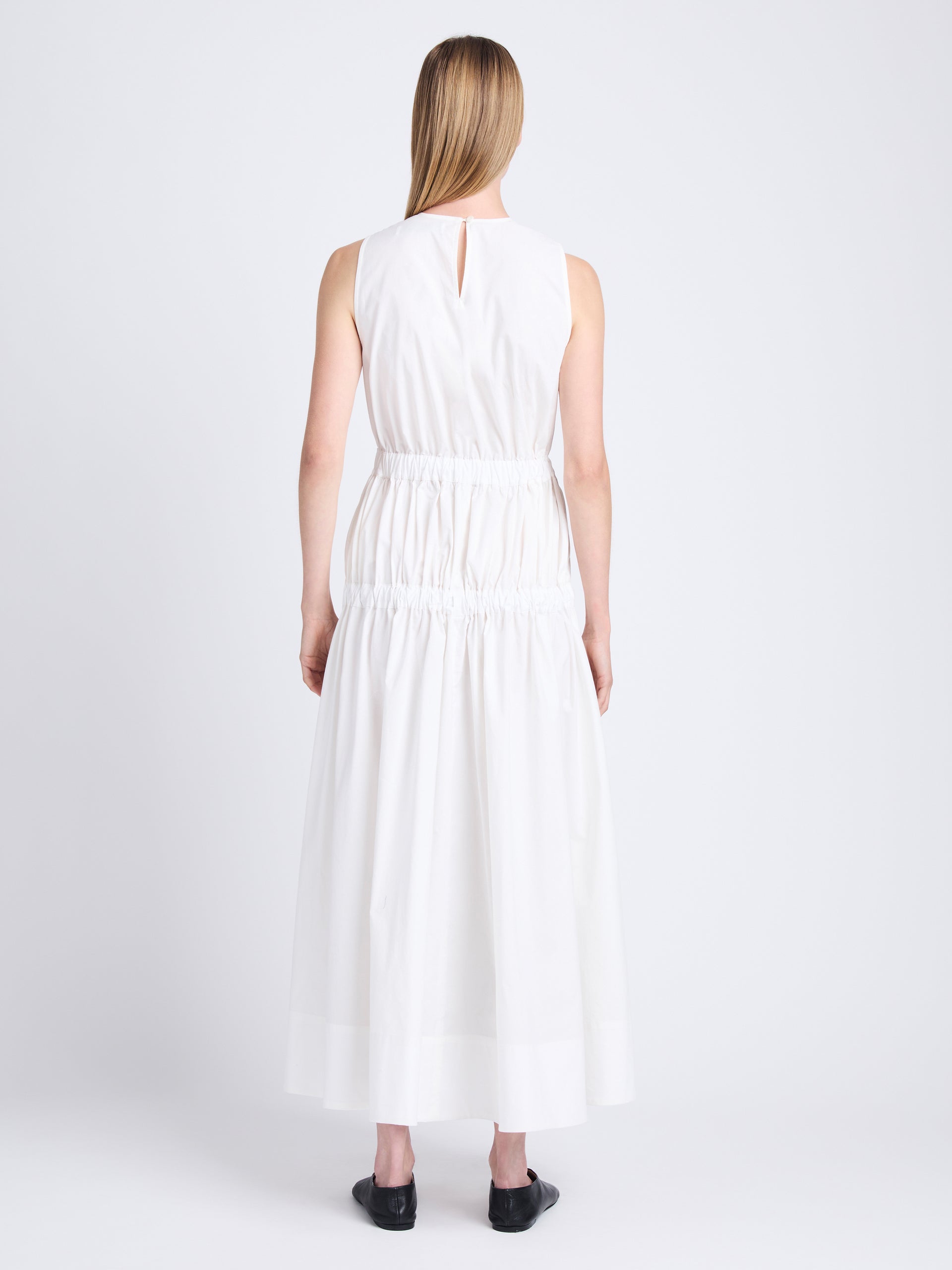 Libby Gathered Dress - Off White