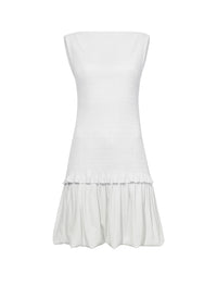 Martine flared short dress - Off White