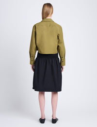 Jupe Armina en popeline - Olive