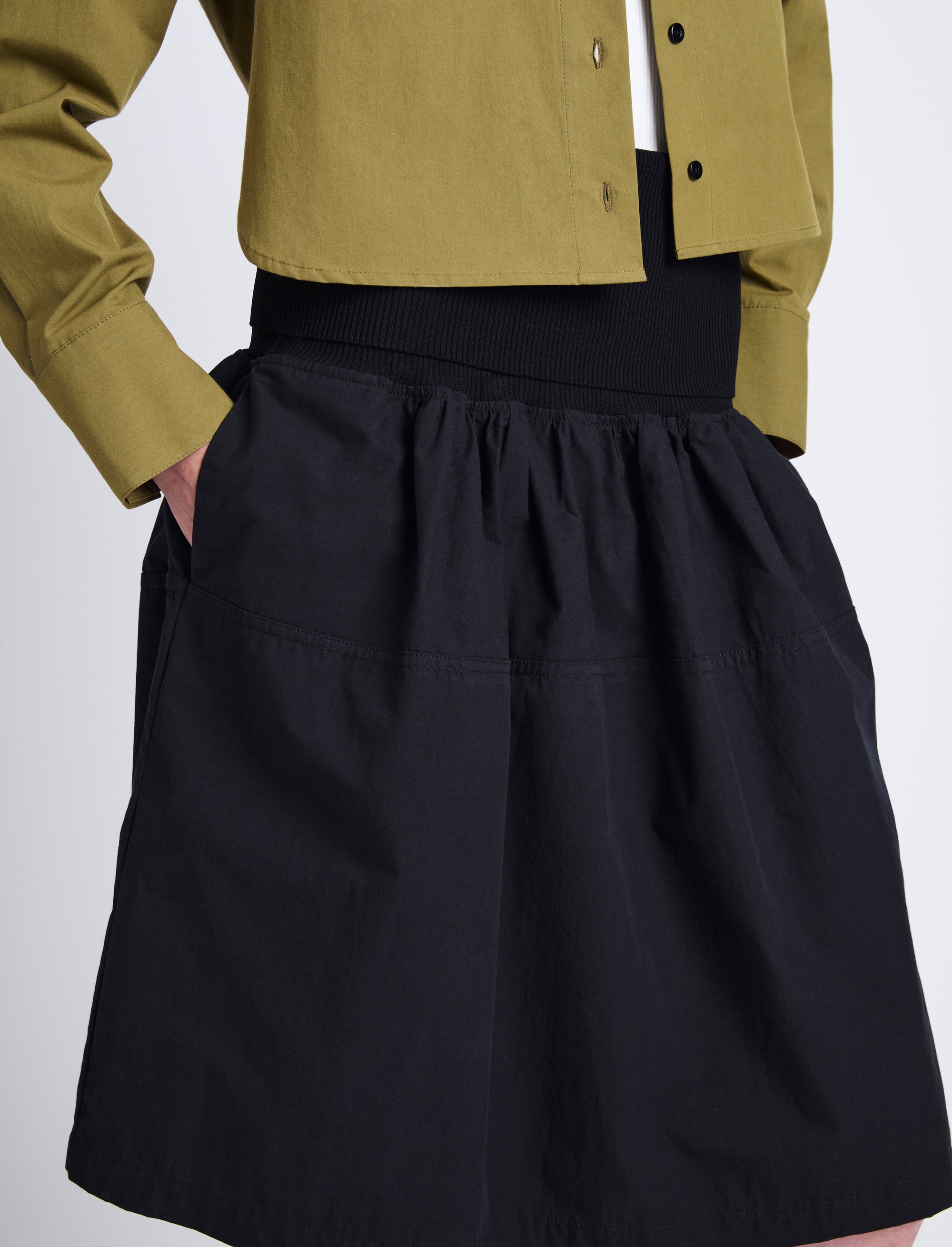 Jupe Armina en popeline - Black