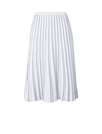Jupe plissée Miles en crêpe - White & Black