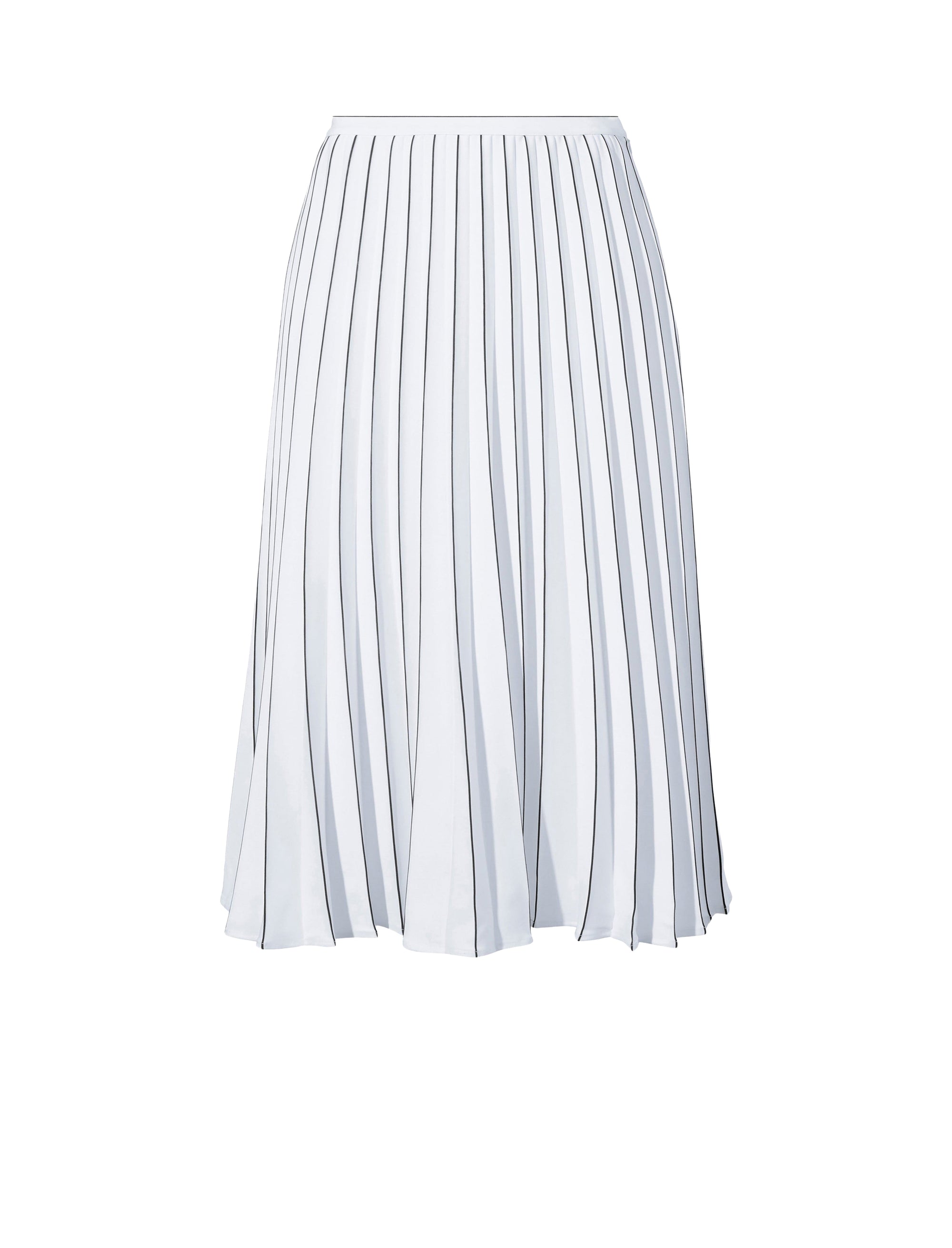 Jupe plissée Miles en crêpe - White & Black