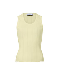 Débardeur en maille côtelé - Pale Yellow