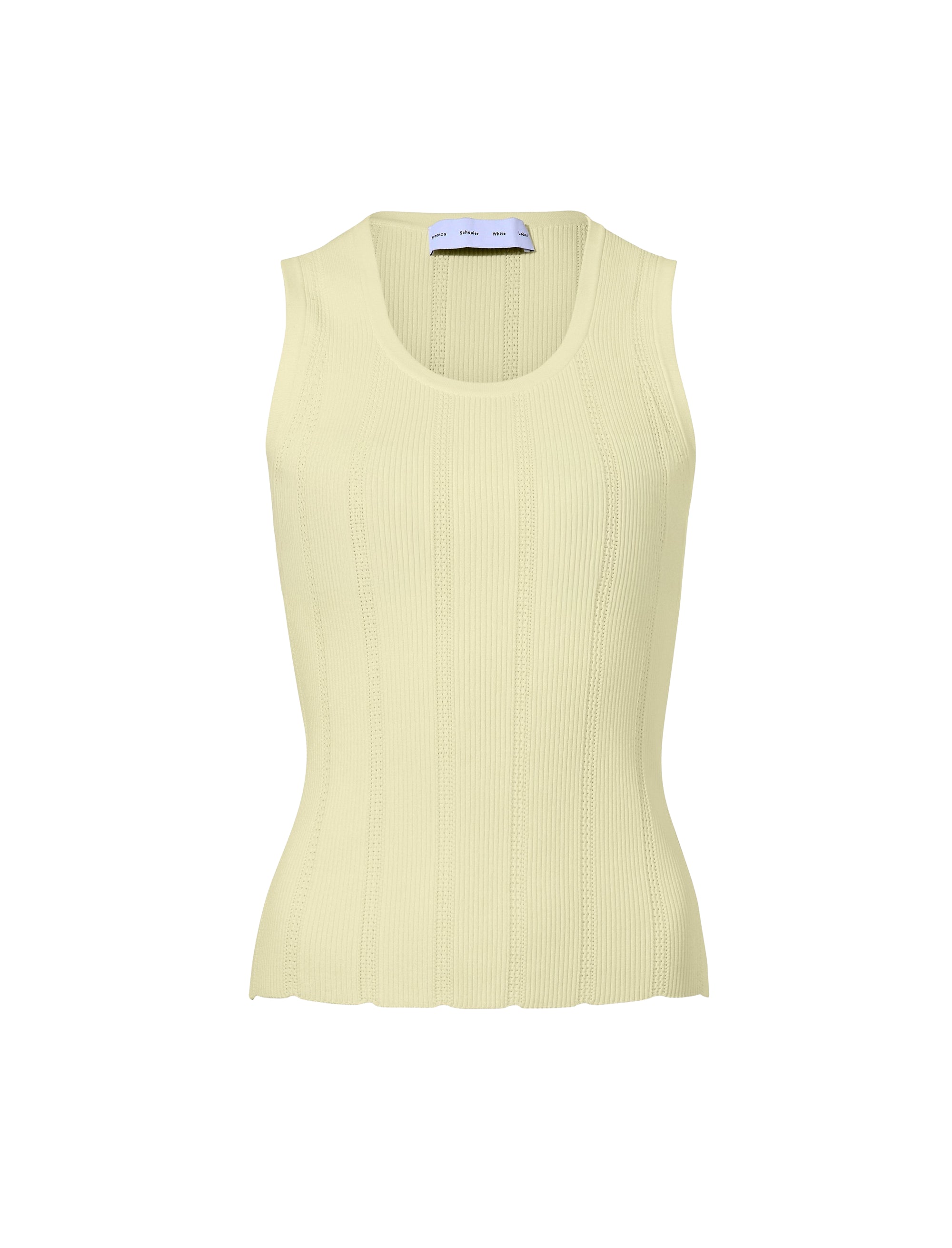 Débardeur en maille côtelé - Pale Yellow