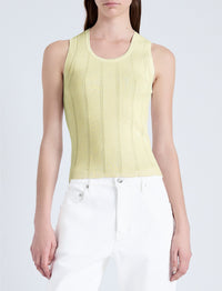 Débardeur en maille côtelé - Pale Yellow