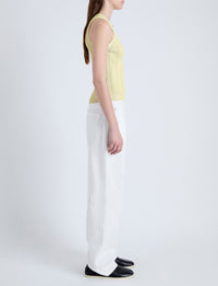 Débardeur en maille côtelé - Pale Yellow