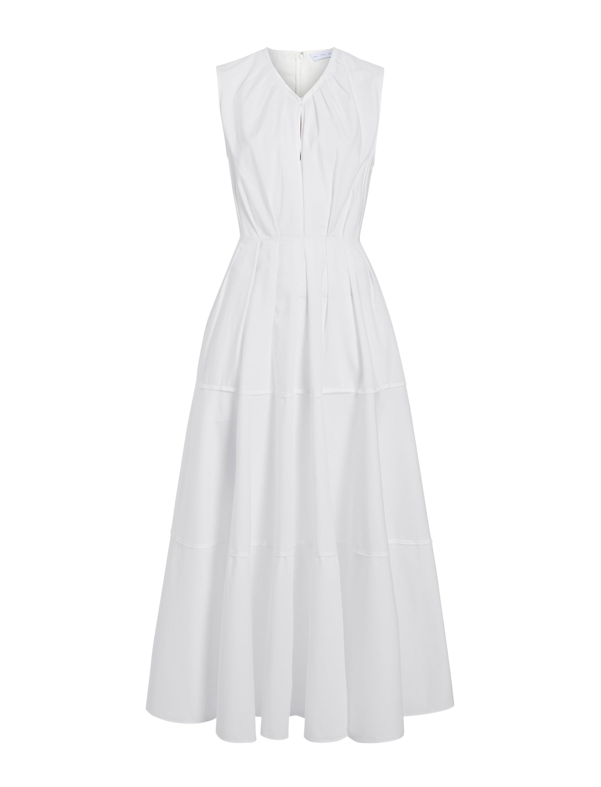 Robe Kailey en popeline extensible - White
