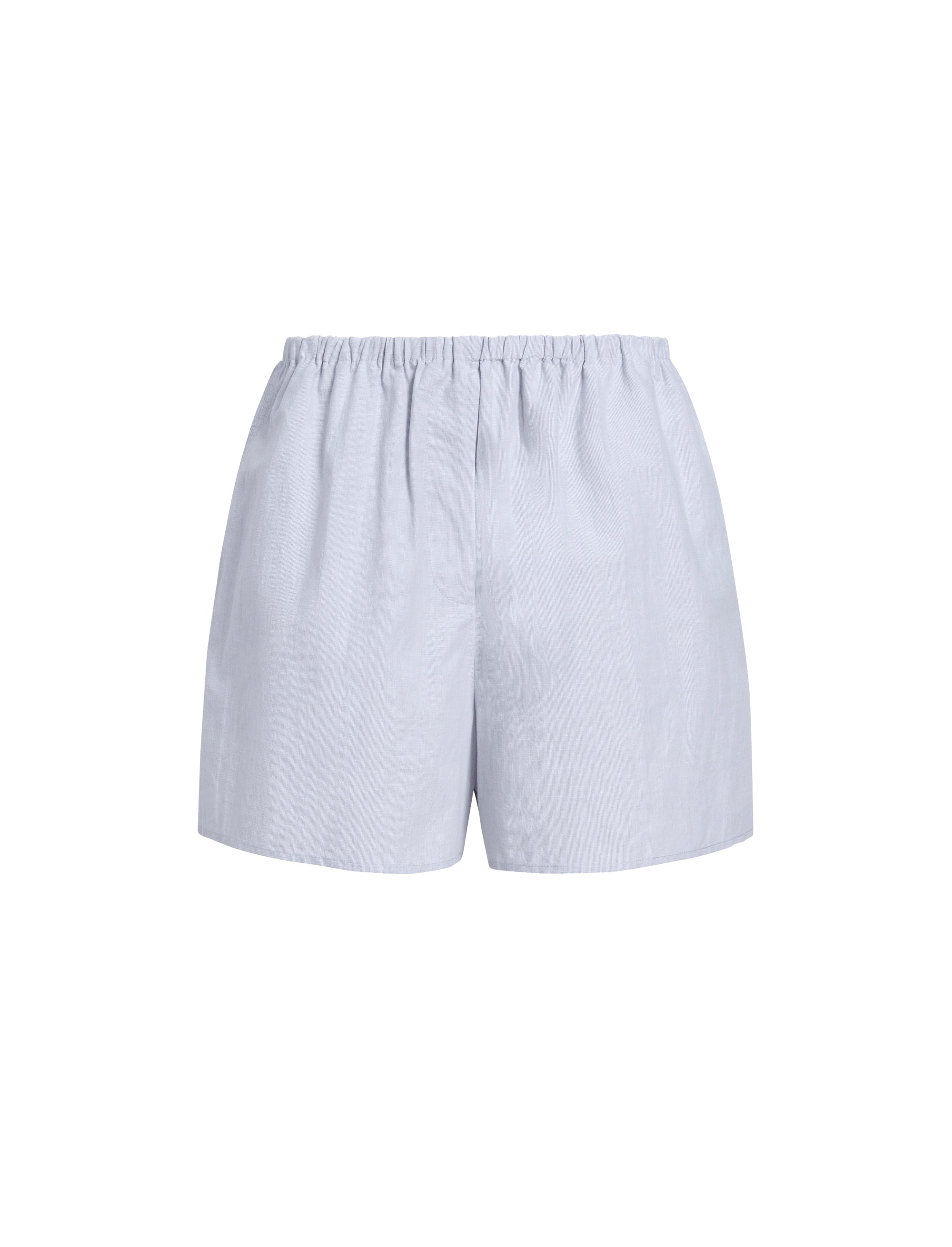 Short Jana à taille élastiquée en lin - Light Oxford Melange