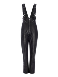 LEATHER OVERALLBLACK