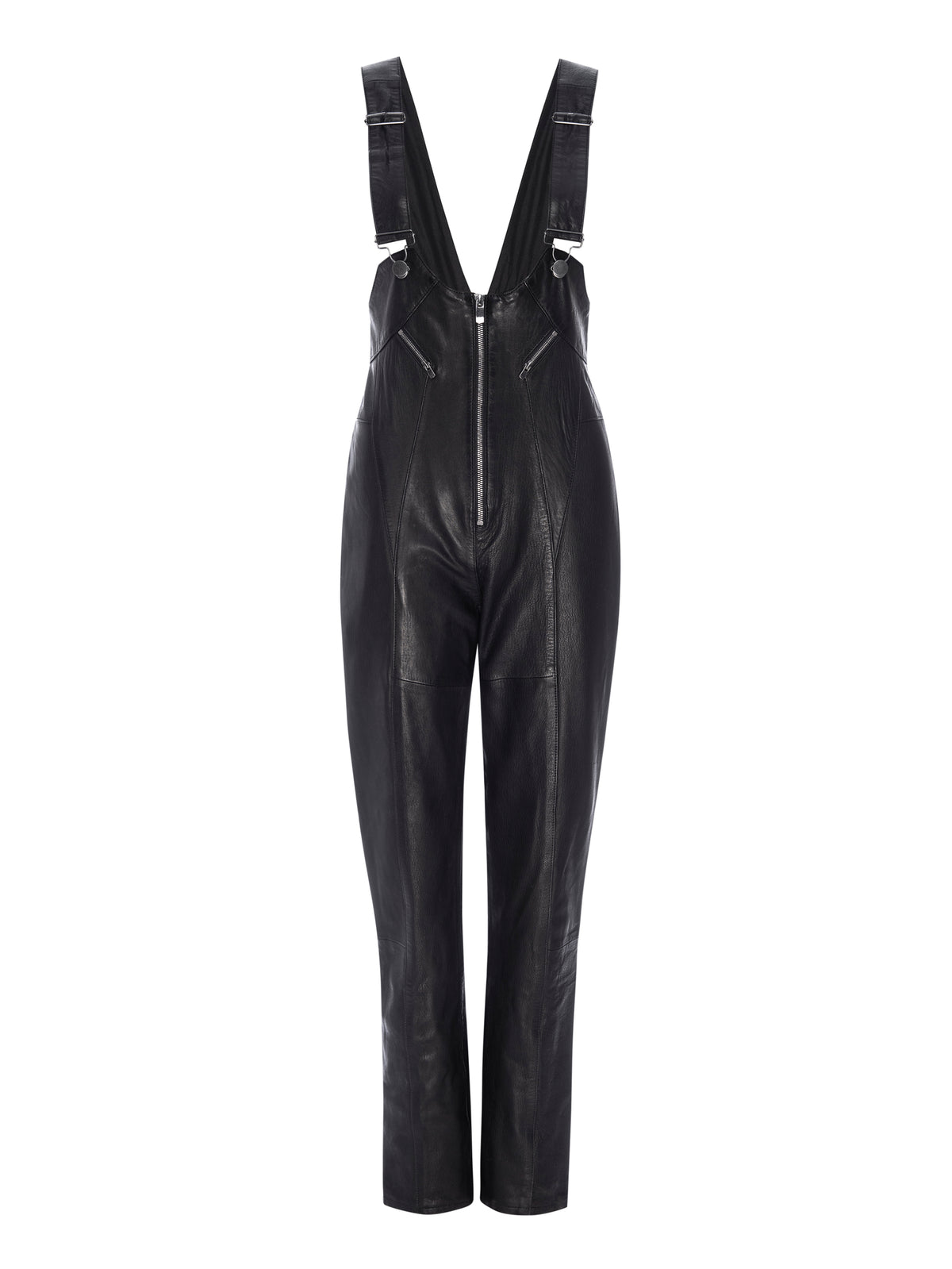 LEATHER OVERALLBLACK